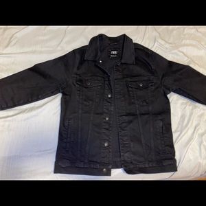 Zara Jet-Black Denim Jacket
